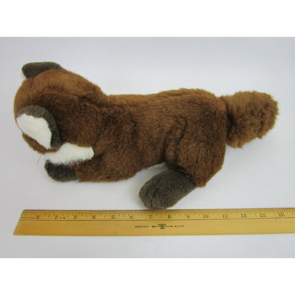 Fox Stuffed Animal Toy White & Brown 11" Body 1994 Plush Creations, Inc. Vintage - Picture 6 of 9